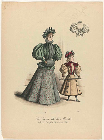 Le Génie de la Mode, 1894, No. 723 in 724, anonymous, c. 1894 Canvas Print