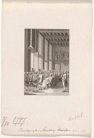 Swearing-in of the society Pro Aris et Focis in Haarlem, 1787, Reinier Vinkeles (I), 1783 - 1795 Canvas Print