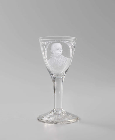 Wine glass with a portrait of William V, anonymous, 1787 Canvas Print