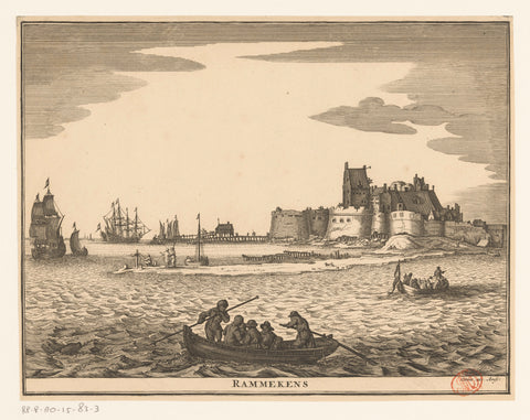 View of Fort Rammekens, Pieter Hendricksz. Schut, 1719 - 1725 Canvas Print