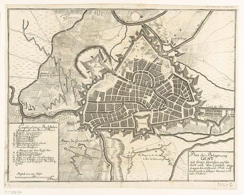 Siege of Ghent, 1708, Johannes Ammann, 1708 - 1709 Canvas Print