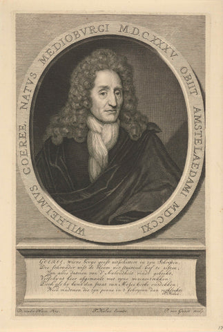 Portret van Willem Goeree, Pieter van Gunst, 1711 - 1731 Canvas Print