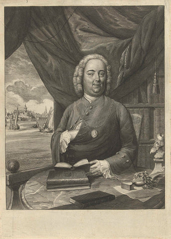 Portrait of Hans Kasper Arkstée, Christian Friedrich Fritzsch, 1729 - 1774 Canvas Print