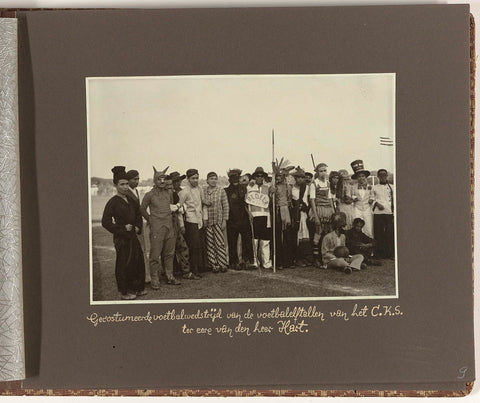 Costumed football teams of the Central Office of Statistics in Batavia, anonymous, 1935 Canvas Print