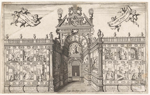 Ceremonial entrance to a church, 1685, Gaspar Bouttats, 1685 Canvas Print