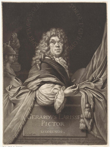 Self-portrait of Gerard de Lairesse, Pieter Schenk (I), 1670 - 1713 Canvas Print