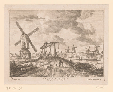 View of the Hogesluis from the Utrecht side, Abraham Bloteling, 1664 Canvas Print