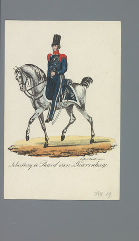 Schutterij te paard van s'Gravenhage, Albertus Verhoesen (attributed to), 1835 - 1850 Canvas Print