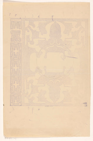 Cover design for: M.G. de Boer, Leven en bedrijf van Gerhard Moritz Roentgen,1923, Carel Adolph Lion Cachet, 1923 Canvas Print