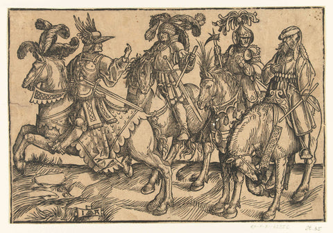 Arnulf, Dirk III, Dirk IV and Floris I, Jacob Cornelisz van Oostsanen, 1518 Canvas Print