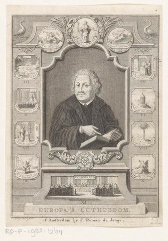 Portrait of Martin Luther, Jan Caspar Philips, 1745 Canvas Print