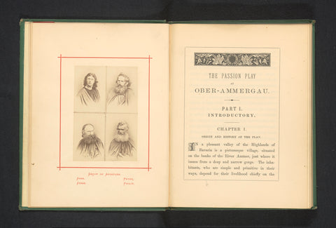 Four portraits of unknown actors as apostles from the Passion in Oberammergau in 1871, Joseph Albert, c. 1867 - in or before 1872 Canvas Print