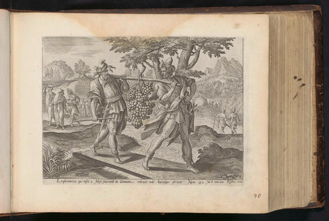 Return of the scouts from Canaan, anonymous, Maerten de Vos, 1646 Canvas Print