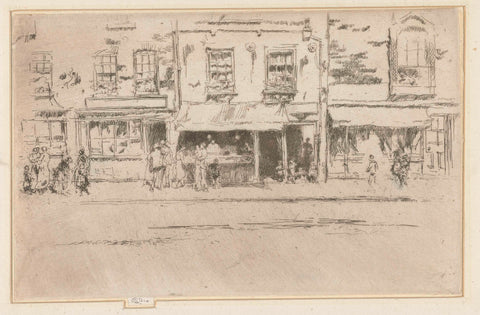 Fish shop in Chelsea, James Abbott McNeill Whistler, 1884 - 1886 Canvas Print