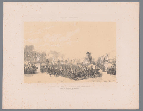 Napoleon's funeral procession arrives at the Hôtel des Invalides, Fortuné Férogio, 1841 Canvas Print