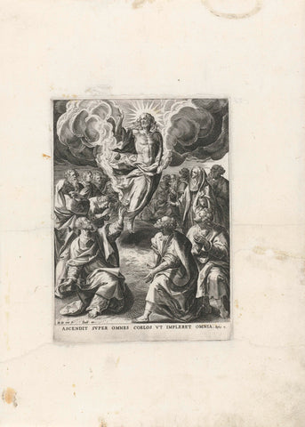 Hemelvaart van Christus, Johann Sadeler (I), 1587 - 1589 Canvas Print