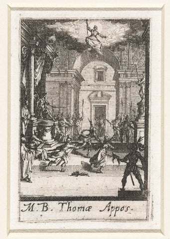 Thomas's martyrdom, Jacques Callot, 1632 - 1634 Canvas Print