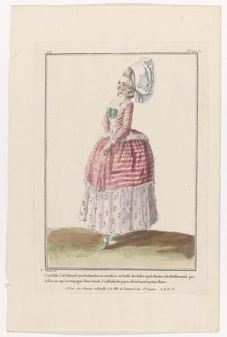 Gallery des Modes et Costumes Français, 1780, ee 172 (bis) : Camisolle à la Polonois (...), Jean Joseph Pelissier, 1780 Canvas Print