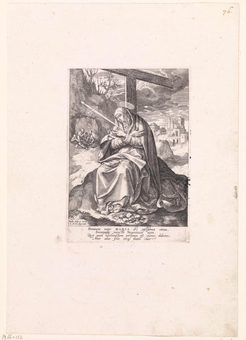 Mater Dolorosa, Johann Sadeler (I), 1583 - 1587 Canvas Print