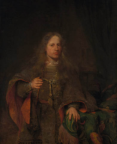 Portrait of Ernest de Beveren, Lord of West-IJsselmonde and De Lindt, Aert de Gelder, 1685 Canvas Print