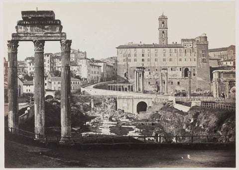 View of the Roman Forum in Rome, G. Ninci &C, c. 1870 Canvas Print