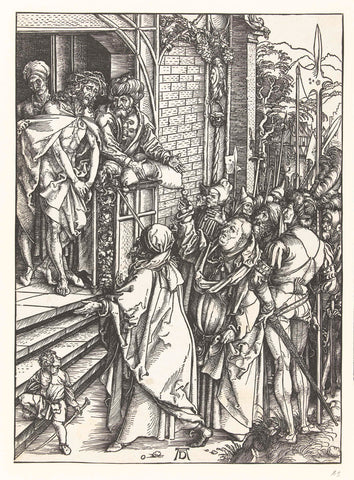 Christ shown to the people (Ecce homo), Albrecht Dürer, 1498 Canvas Print