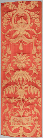 Orbit Jacquard fabric in satin binding with liseré effect, , c. 1920 - c. 1930 Canvas Print