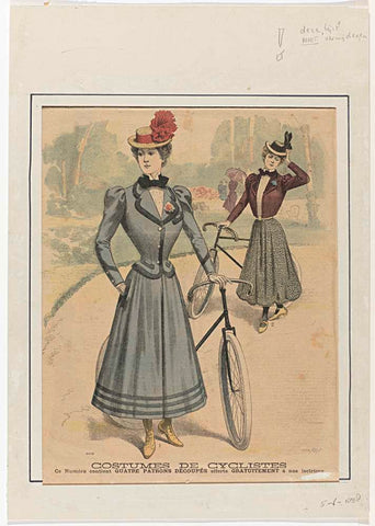 Costumes of Cyclists 5-6-1898, nr. 3373, anonymous, 1898 Canvas Print