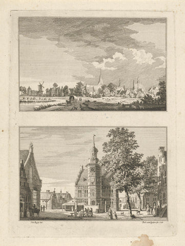 Village views at Gennep, Paulus van Liender, 1760 Canvas Print