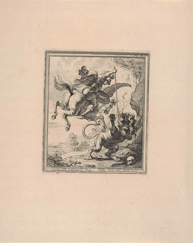 Bellerophon kills the Chimaera; entry of Ferdinand in Antwerp in 1635 (no. 40), Theodoor van Thulden, 1639-1641 Canvas Print