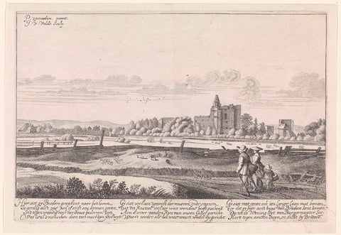 Ruins of Brederode Castle, Jan van de Velde (II), 1628 Canvas Print