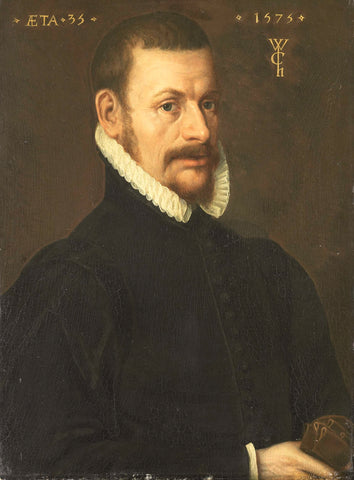 Portrait of Guilliam Courten, Husband of Margarita Cassier, anonymous, 1575 Canvas Print