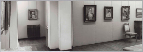 Room with portraits, on the left a view of another room, 1992 Canvas Print