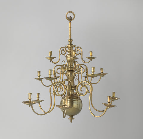 Candle-poor chandelier, anonymous, c. 1675 - c. 1725 Canvas Print