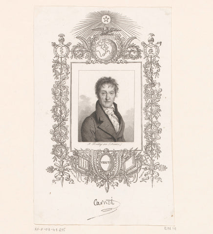 Portret van Lazare Carnot, Alphonse Boilly, Auguste-François Alès Henri Porret, 1811 - 1867 Canvas Print