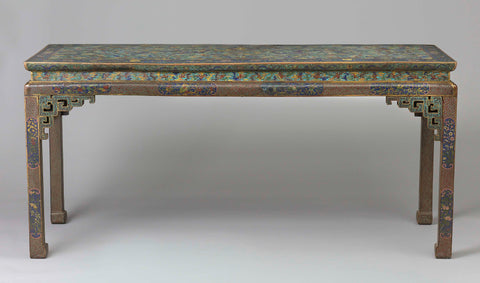 Cloisonné table, anonymous, 1662 - 1722 Canvas Print