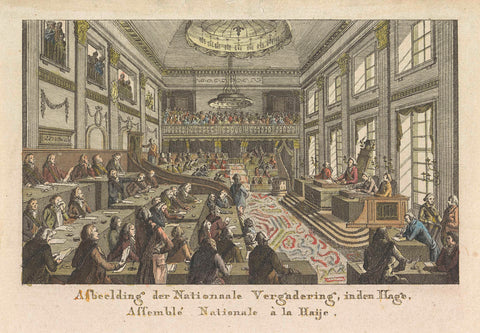 First National Assembly in The Hague, 1796, anonymous, 1796 - 1810 Canvas Print