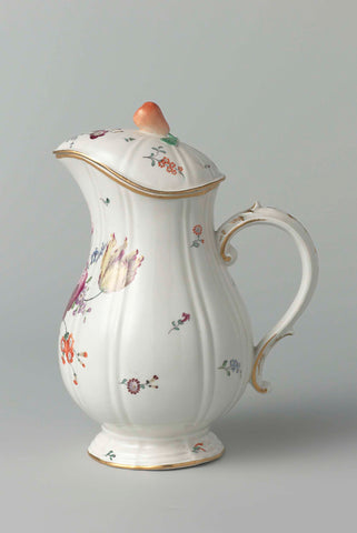 Two lidded jugs, Porzellanmanufaktur Frankenthal, c. 1765 - c. 1775 Canvas Print