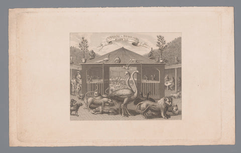 Menagerie van Blaauw Jan, 1751, anonymous, 1843 - 1845 Canvas Print