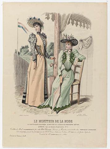 Le Moniteur de la Mode, 1890, Nr. 2616, No. 20 : Toilettes de Mad.e L.Alexandre & Ci (...), Edouard Tailland, 1890 Canvas Print