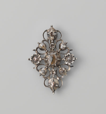 Lock of a (regional) jewel set with diamond, anonymous, 1650 - 1699 Canvas Print