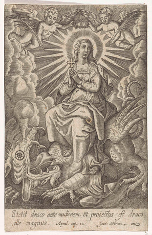 Martyrdom of St. Margaret of Antioch, Johannes Wierix, 1559 - before 1620 Canvas Print