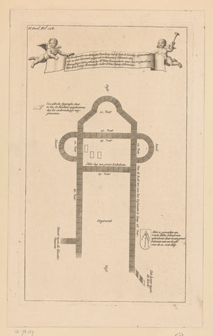 Foundation of the church at Rijnsburg, 9th century, anonymous, 1732 - 1734 Canvas Print