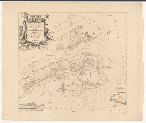 Map of the grietenij Ooststellingwerf, Caspar Luyken (attributed to), 1718 Canvas Print