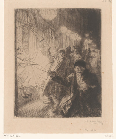 Straattoneel in de Nes, Auguste Lepère, 1901 Canvas Print