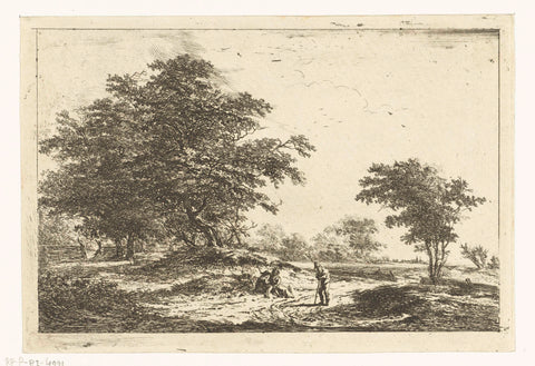 Landscape with resting figures, Hermanus van Brussel, c. 1800 - in or before 1815 Canvas Print