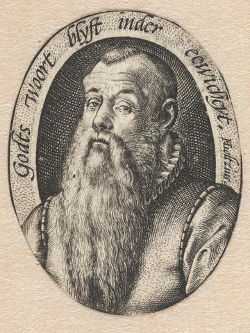 Portret van Johannes Jansz. Gelasius, Hendrick Goltzius, 1579 - 1590 Canvas Print