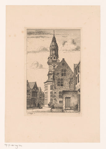 View of the Sint-Katelijnevest in Antwerp, Jean Théodore Joseph Linnig, 1868 Canvas Print