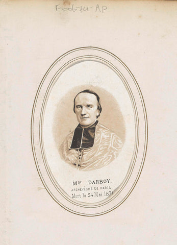 Portrait of Mgr. Darboy, Archbishop of Paris, anonymous, 1871 Canvas Print