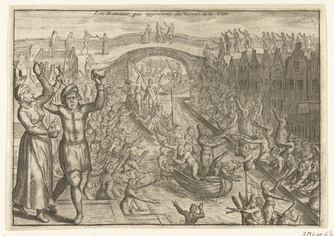 Ontzet van Leiden, 1574, Willem de Haen, 1612 - 1614 Canvas Print